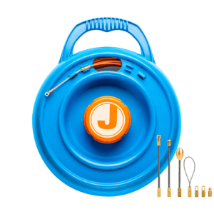 Fiberglass Fish Tape Rodder, 100 ft w/ accessories